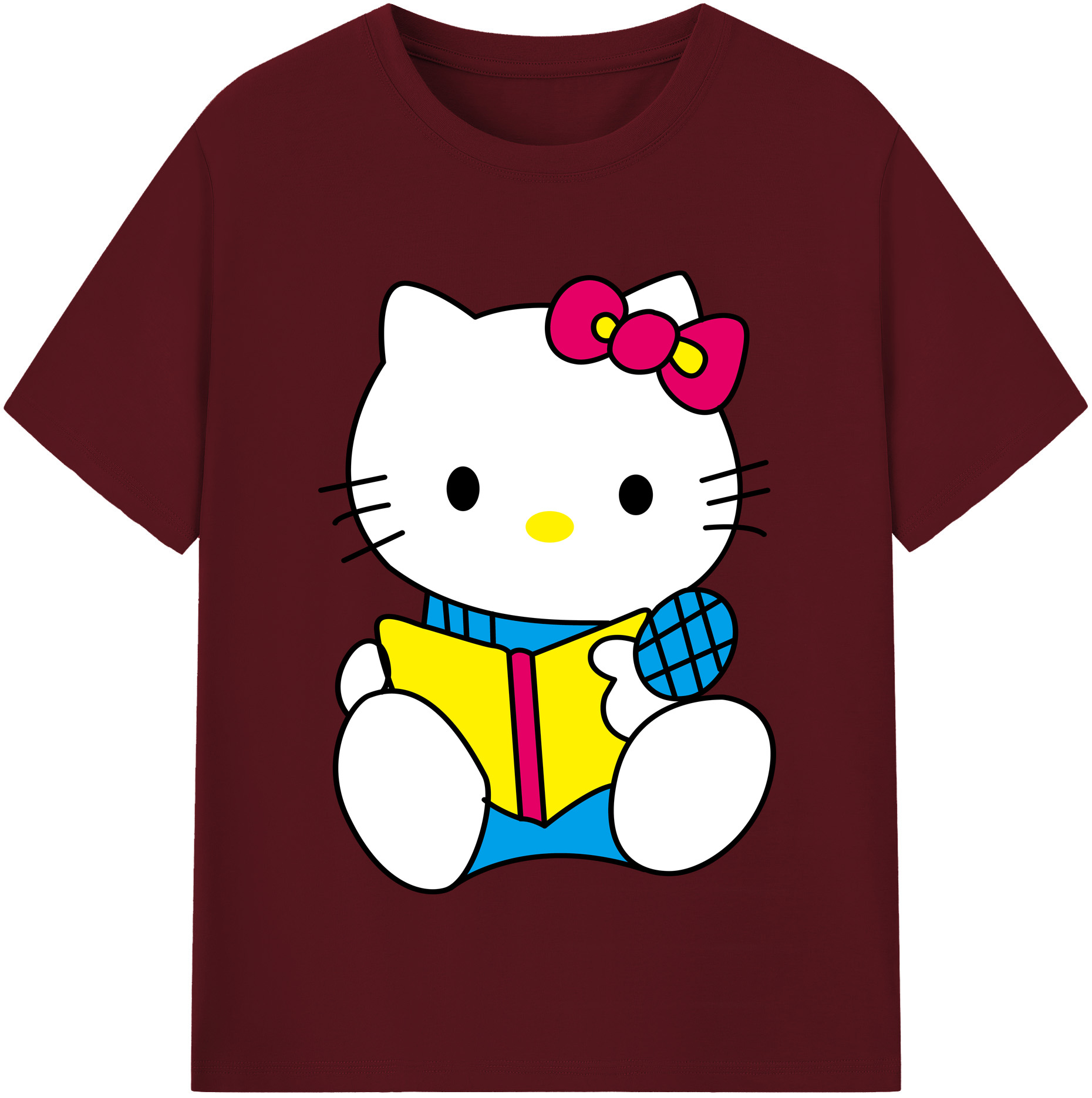（画像用） Hello Kitty ハローキティ 綿100％半袖Tシャツ（フロントプリント）